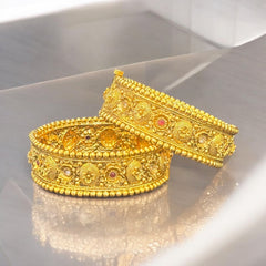 Antique Gold-Plated Bangles