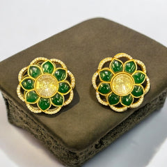 Floral Green Stud