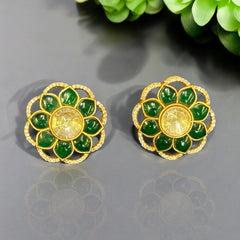 Floral Green Stud