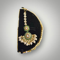 Green Elegance Pearl Choker Set
