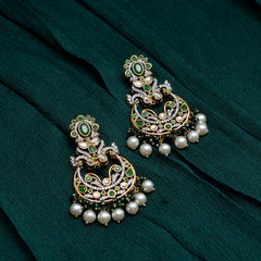 gold plated polky earrings