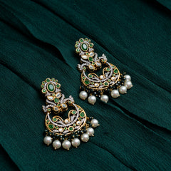 gold plated polky earrings