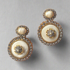 Pearl Blossom Statement Earrings