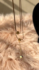 Minimalist Gold Cube Pendant Necklace