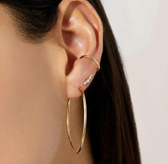 Classic Gold Hoop Earrings Set