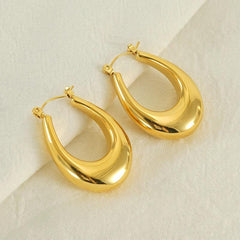 Classic Teardrop Gold Hoop Earrings