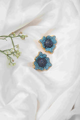 Turquoise Bloom Gold Plated Earings