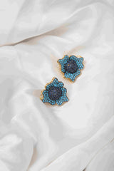 Turquoise Bloom Gold Plated Earings