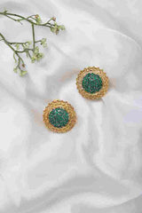 Emerald Spark Gold - Plated Earings