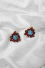 Turquoise Bloom Gold Plated Earings